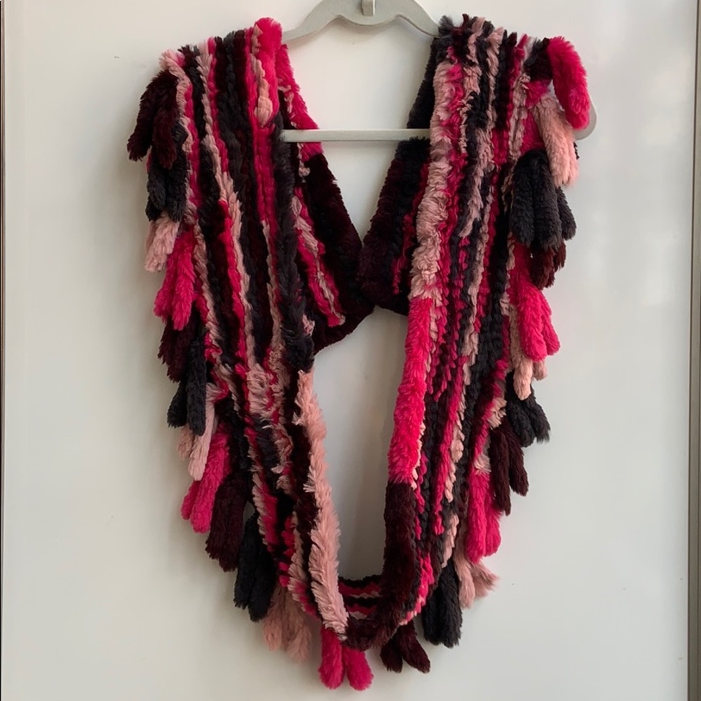 Cassin New York Pink Fur Scarf